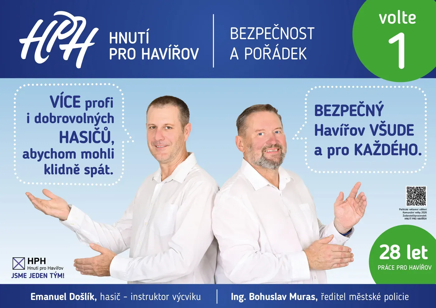 Bezpečnost a doprava — kandidáti Hnutí pro Havířov, volte 1