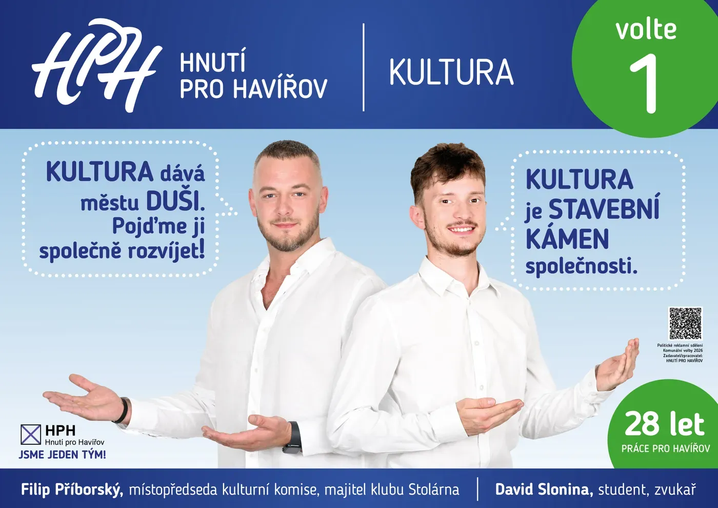 Školství a kultura — kandidáti Hnutí pro Havířov, volte 1