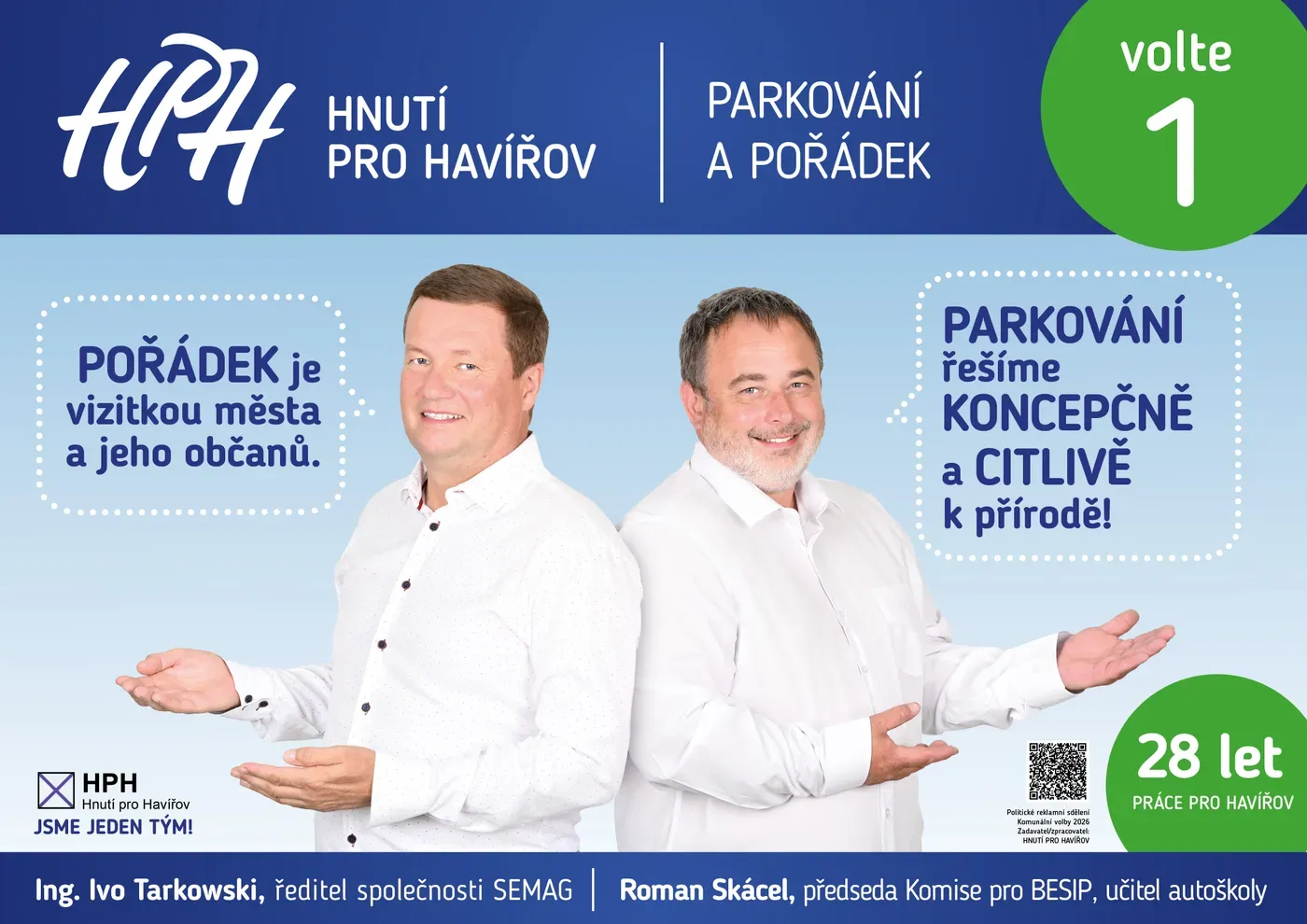 Bezpečnost a doprava — kandidáti Hnutí pro Havířov, volte 1